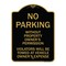 Signmission No Parking w/o Property Owners Permission Violators Towed Vehicle Own Alum, 18" x 24", BG-1824-23635 A-DES-BG-1824-23635 - alternate 1